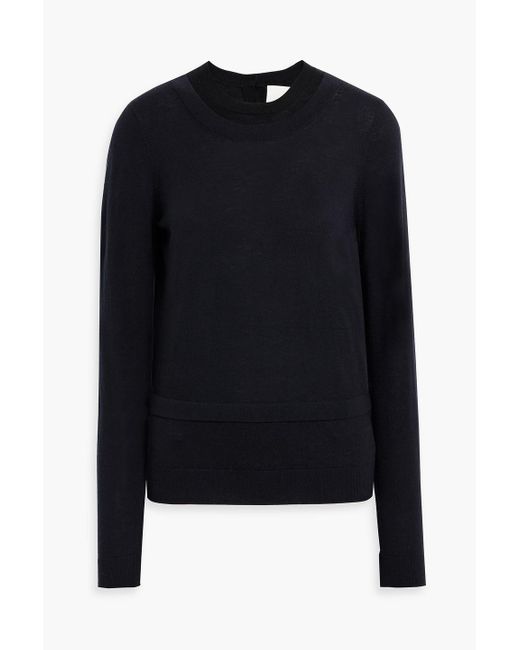 3.1 Phillip Lim Blue Cutout Wool-blend Sweater