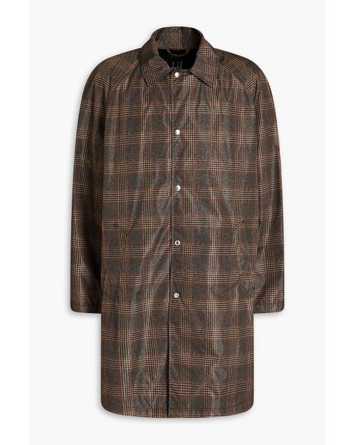 Dunhill Brown Checked Shell Coat for men