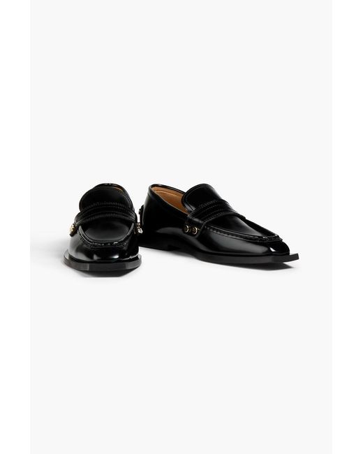 Ganni Black Embellished Loafers