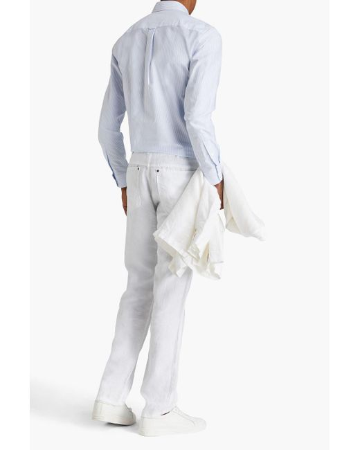 120% Lino Hose aus leinen mit stickereien in White für Herren