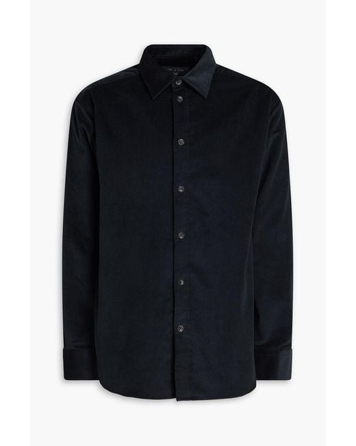 Rag & Bone Black Mateo Cotton-corduroy Shirt for men