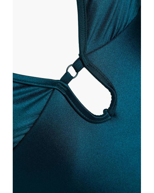 Zimmermann Blue Neckholder-badeanzug mit cut-outs