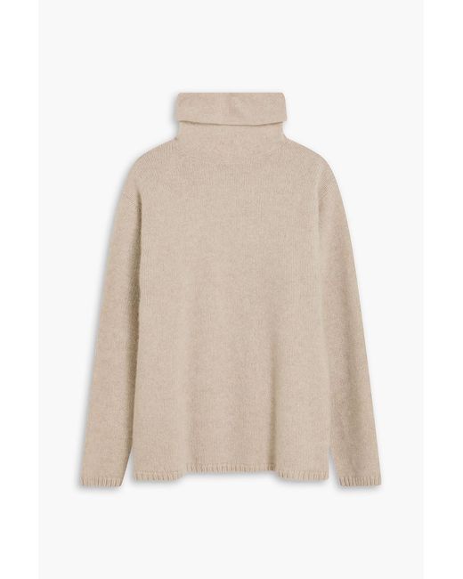 The Elder Statesman Natural Cashmere Turtleneck Sweater