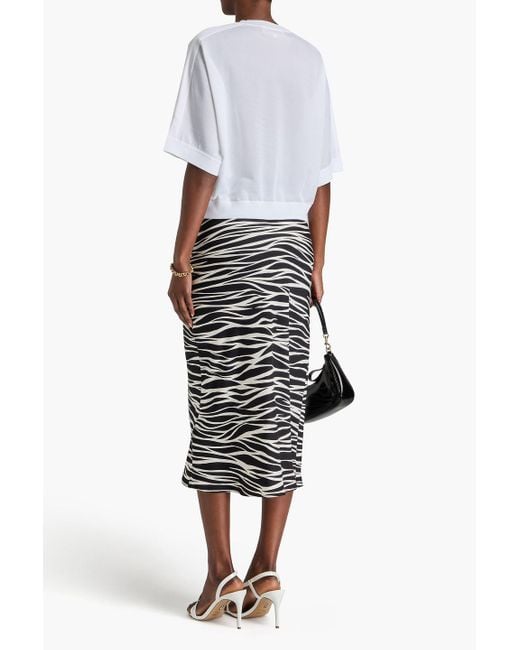 Diane von Furstenberg White Cairo Jacquard-Knit Top
