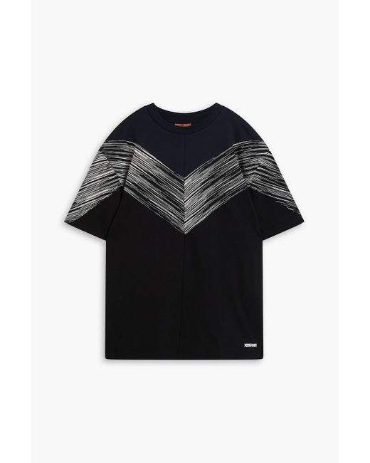 Missoni Black Space-dyed Cotton-jersey T-shirt for men