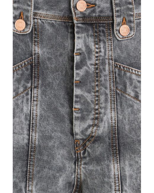 Isabel Marant Gray Neko Faded High-rise Tapered Jeans
