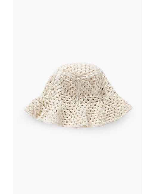 Magda Butrym White Crocheted Cotton-blend Bucket Hat