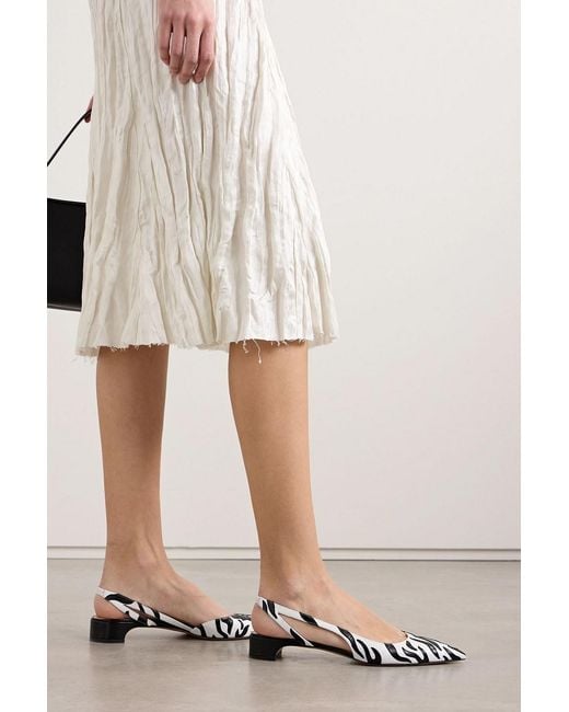 Gabriela Hearst Multicolor Delia Appliquéd Leather Slingback Pumps