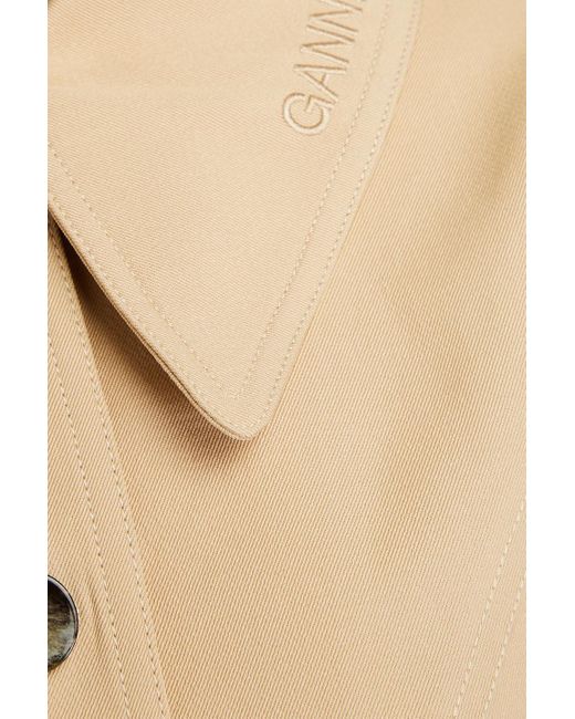Ganni Natural Embroidered Twill Jacket