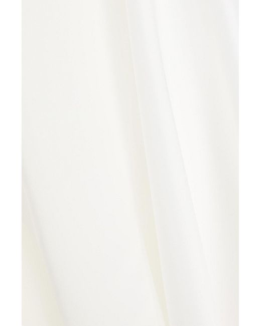 The Attico White Open-back Satin Halterneck Maxi Dress