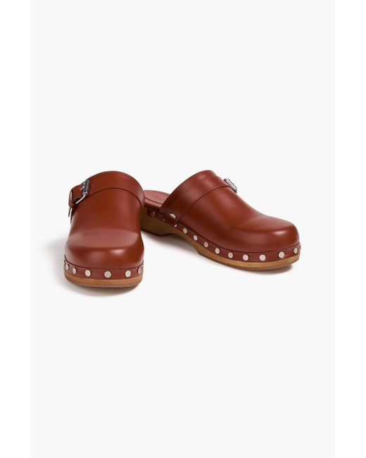 Isabel Marant Brown Thalie Studded Leather Clogs