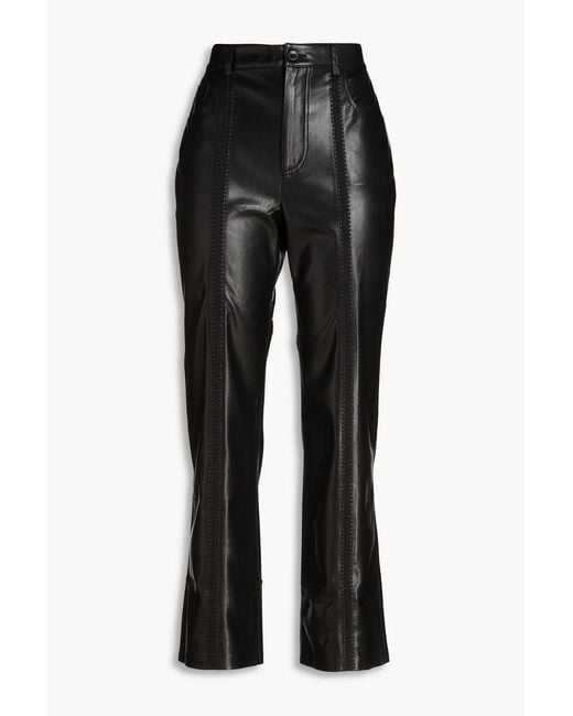 Nanushka Black Embroidered Okobortm Flared Pants