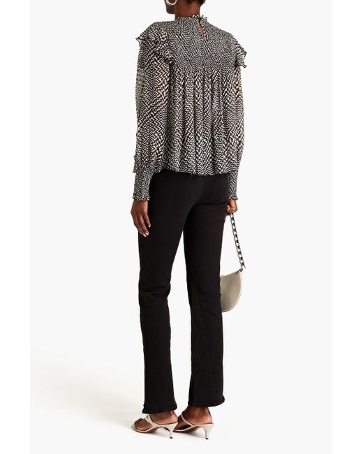 Rag & Bone Black Peyton Mid-rise Flared Jeans