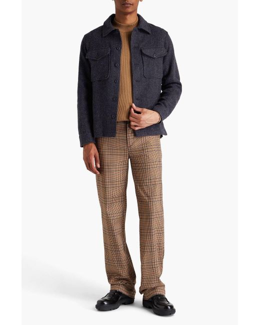 Sandro Blue Brushed Wool-twill Jacket for men