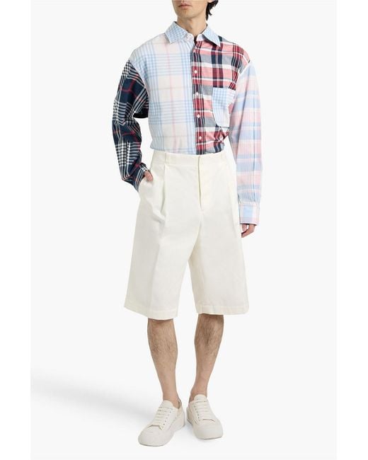 Thom Browne Blue Checked Cotton Shirt for men