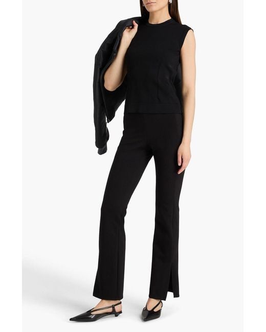Theory Black Jersey Bootcut Pants