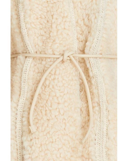 Zimmermann Natural Belted Shearling Jacket