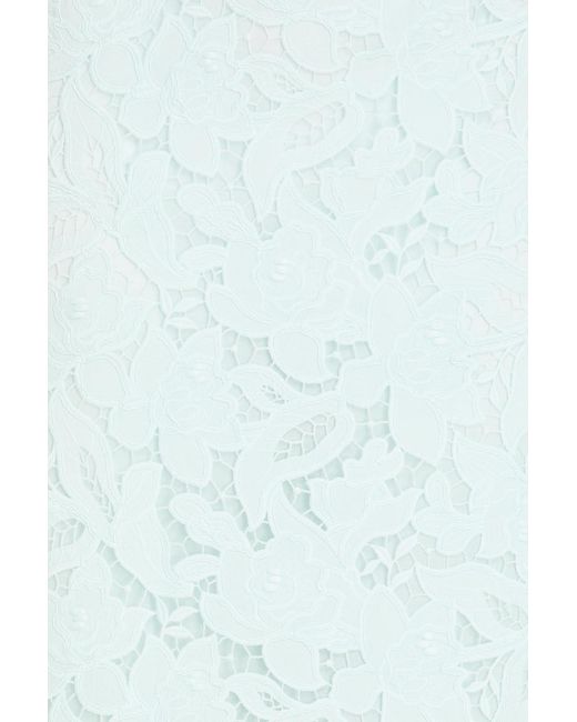 Zimmermann Blue Guipure Lace Midi Pencil Skirt