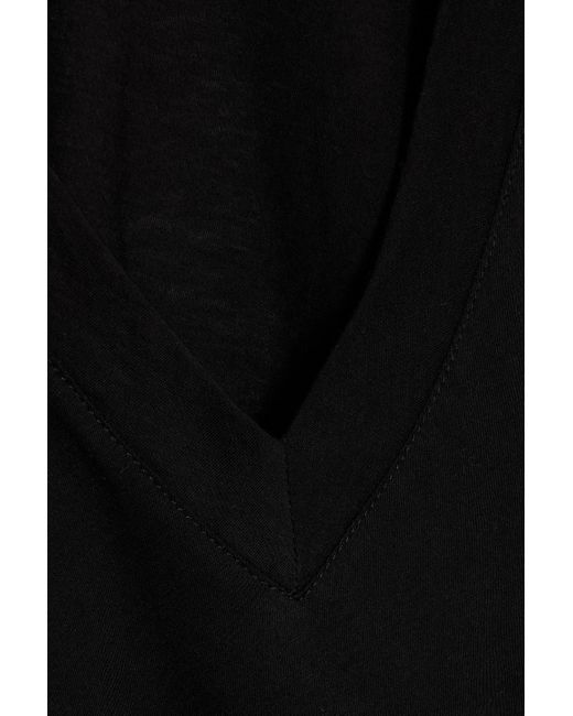 IRO Black Hyl Cold-shoulder Cotton-jersey Top