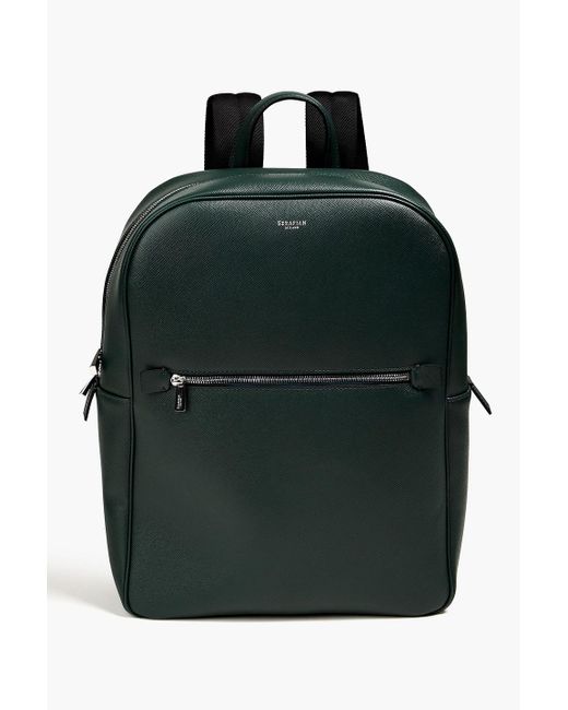 Serapian Black Evolution Textured-leather Backpack for men