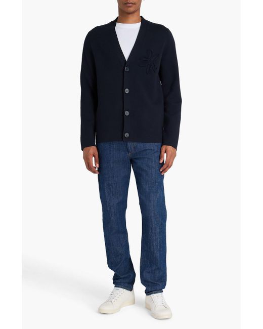 Sandro Blue Knitted Cardigan for men