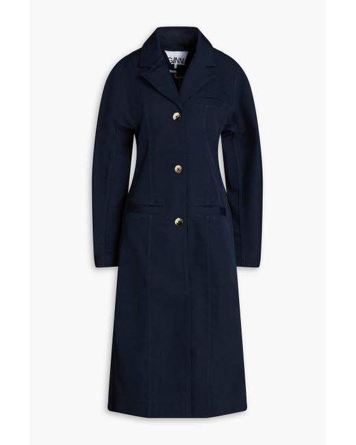 Ganni Blue Overcoat & Trench Coat