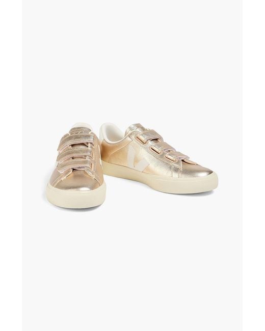 Veja White Recife Pebbled-leather Sneakers