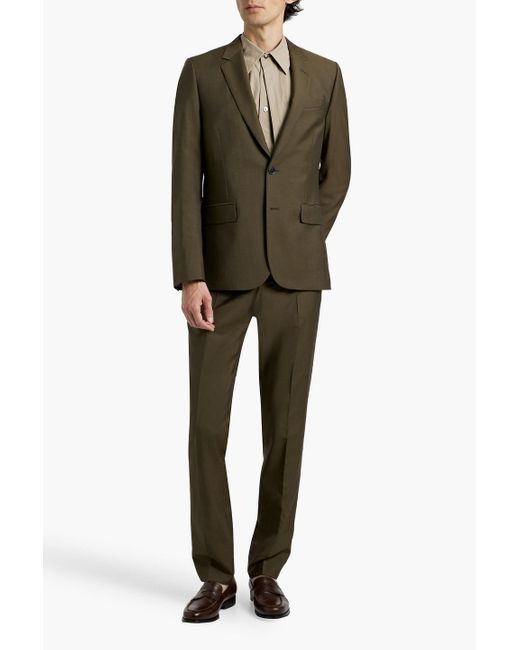 Paul Smith Green Wool And Mohair-Blend Suit for men