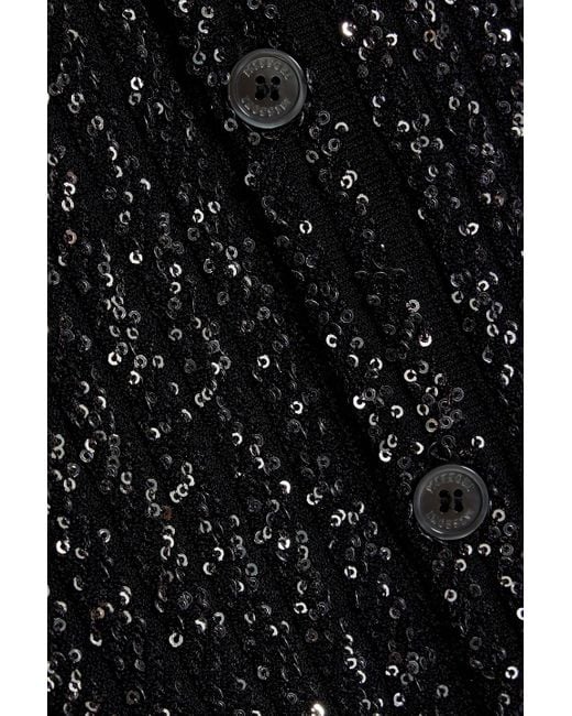 Missoni Black Sequin-embellished Crochet-knit Cardigan
