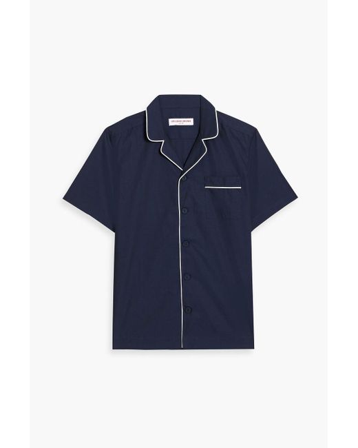 Orlebar Brown Hemd "marne" aus baumwollpopeline in Blue für Herren