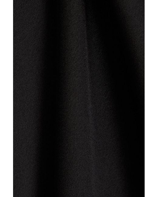 Ronny Kobo Black Samra Cutout Knotted Satin Maxi Dress
