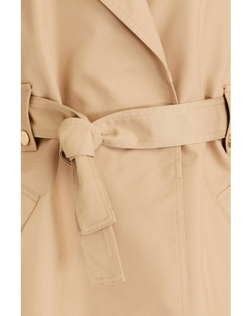 Sandro Natural Button-detailed Cotton-blend Gaberdine Trench Coat