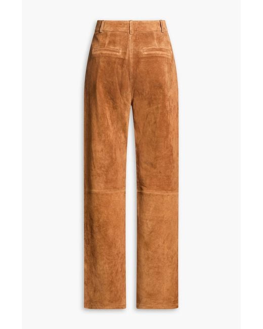 Arma Orange Suede Straight-leg Pants