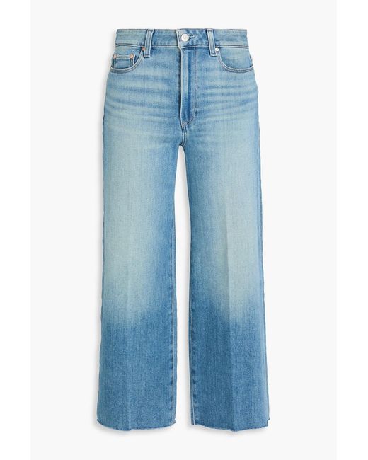 PAIGE Blue Anessa High-Rise Wide-Leg Jeans