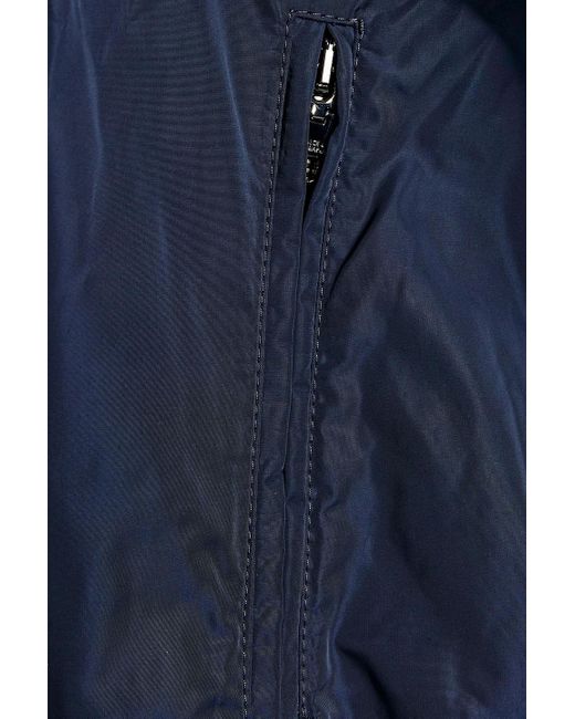 Dolce & Gabbana Blue Printed Shell Hooded Jacket for men