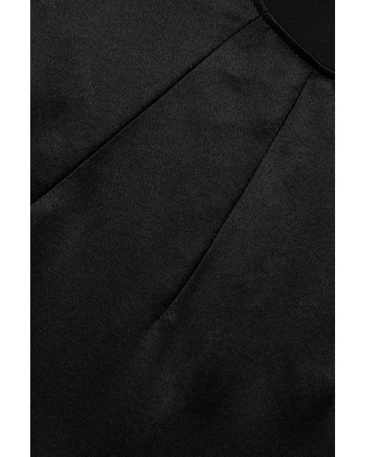 Loulou Studio Black Dola Silk-satin Midi Dress