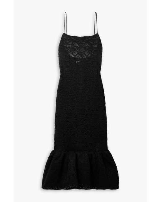 Interior Black The Esther Corded Lace Midi Dress