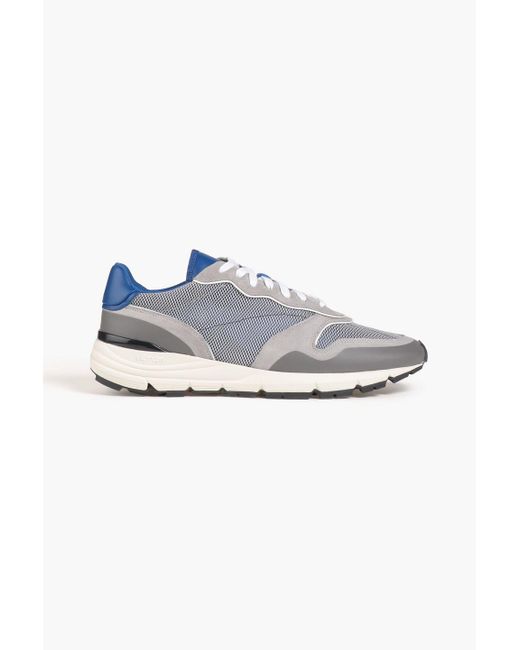John Elliott Blue Edition One Mesh And Suede Sneakers for men