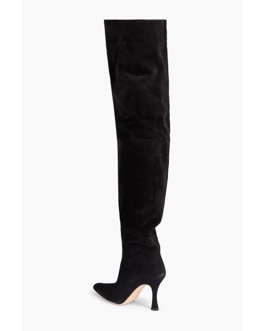 Staud Black Cami Suede Thigh Boots