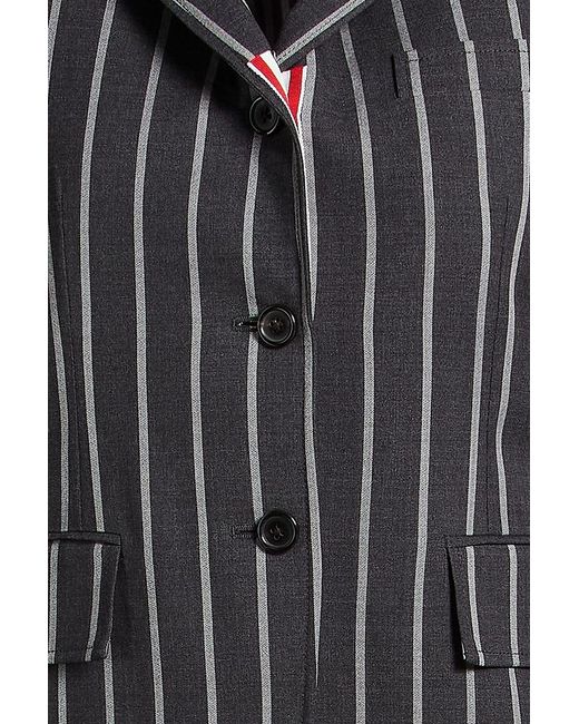 Thom Browne Black Striped Wool Blazer