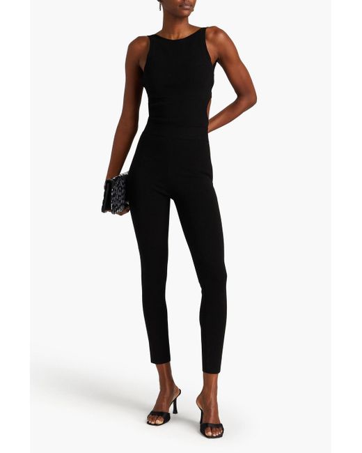 Zeynep Arcay Black Jumpsuit aus stretch-strick mit rückenausschnitt