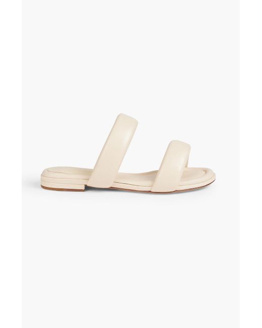 Alexandre Birman White Lilla Padded Leather Sandals
