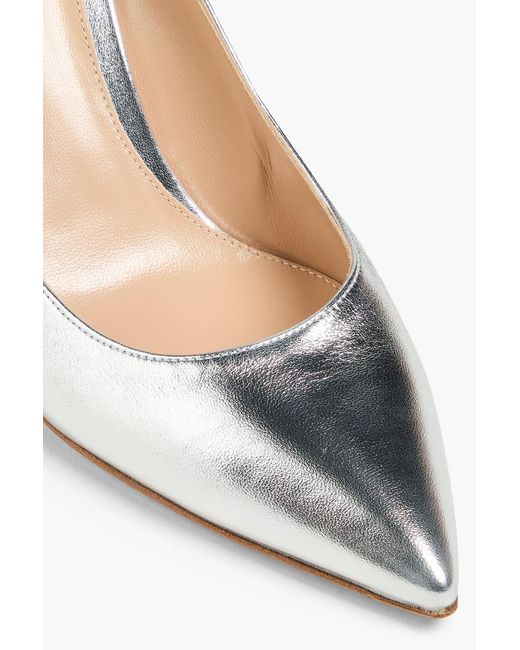Gianvito Rossi Metallic Gianvito 85 Leather Pumps