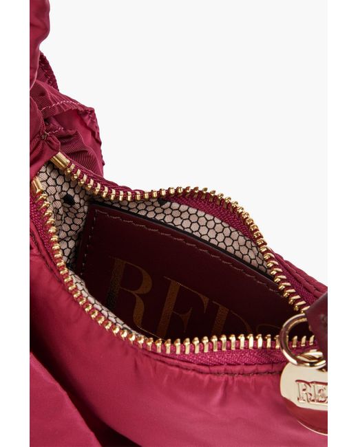 Red(v) Red Bow-embellished Padded Shell Shoulder Bag