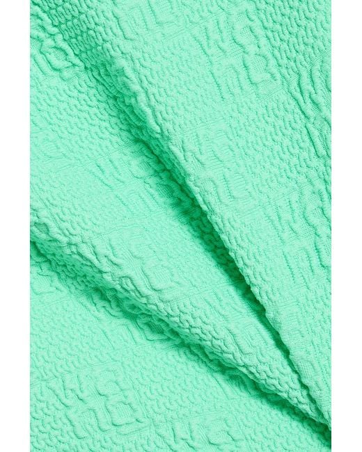 T By Alexander Wang Green Skirt-Effect Stretch-Jacquard Bikini Briefs