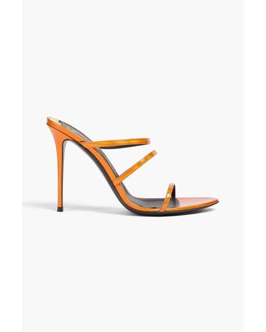 Giuseppe Zanotti Orange Alimha Iridescent Sandals