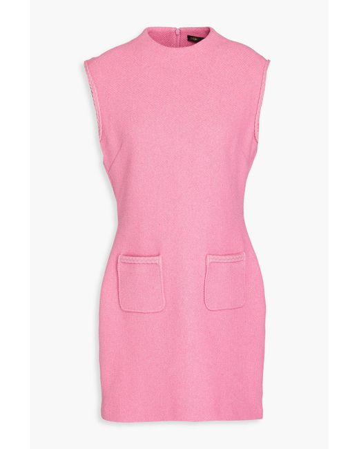 Maje Pink Tweed Mini Dress