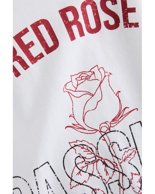 RED Valentino White Printed Cotton-jersey T-shirt