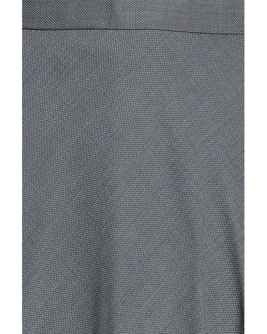 Thom Browne Gray Wool-Piqué Midi Skirt