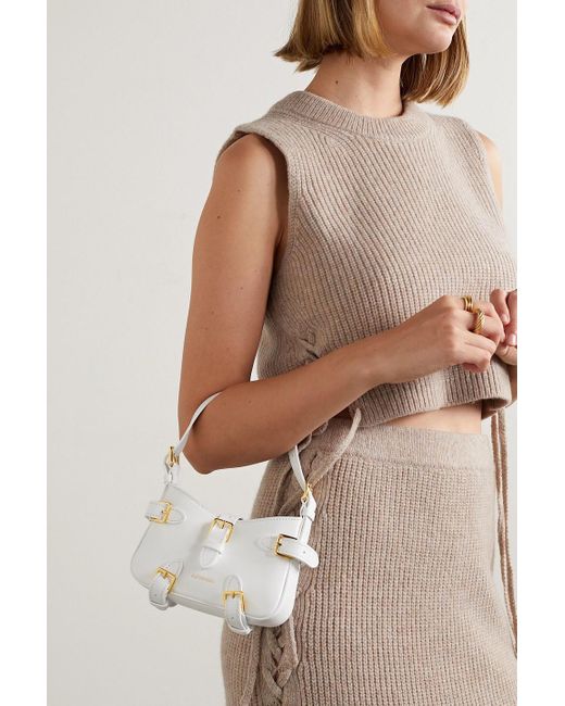 Altuzarra Play Mini Buckled Leather Shoulder Bag in White | Lyst UK